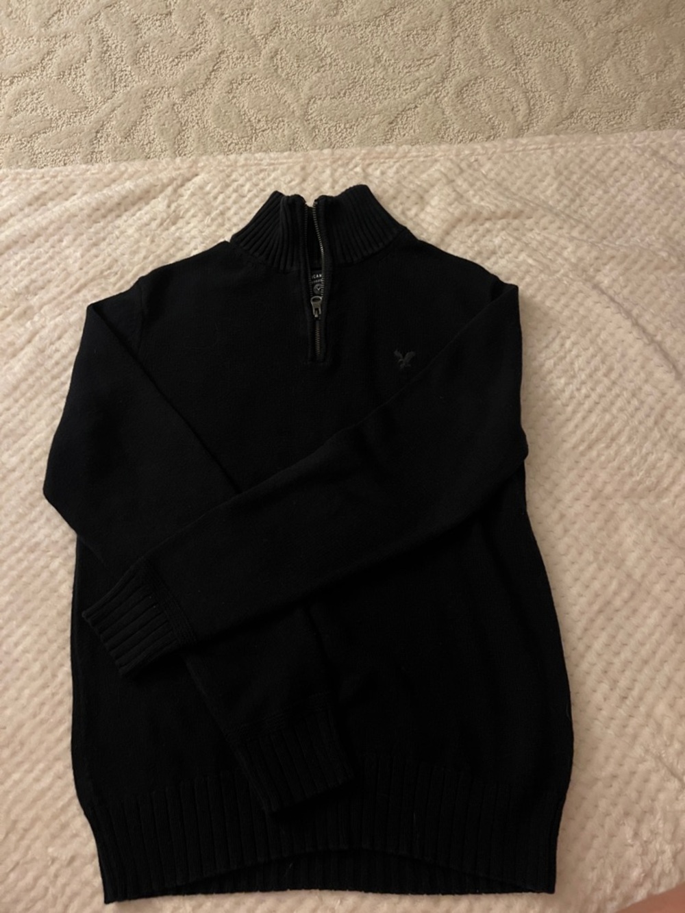 American Eagle Outfitters Black Half-Zip Sweater